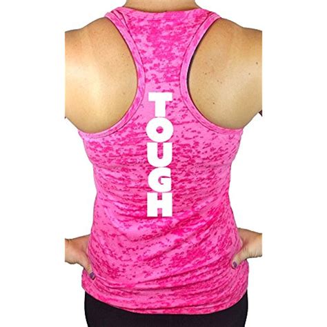 Women's Workout Tough Burnout Racerback Tank Top | Womens yoga tops ...