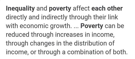 How is poverty and inequality related to each other - Brainly.in