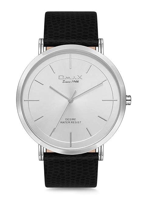 Buy Omax Mens Watch Black Dial Color With Leather Band – FASHOM