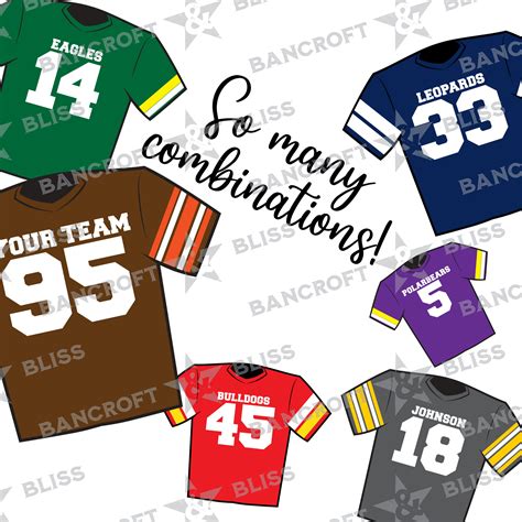 Football Jersey SVG Football SVG Jersey Style Clip Art Jersey - Etsy Canada