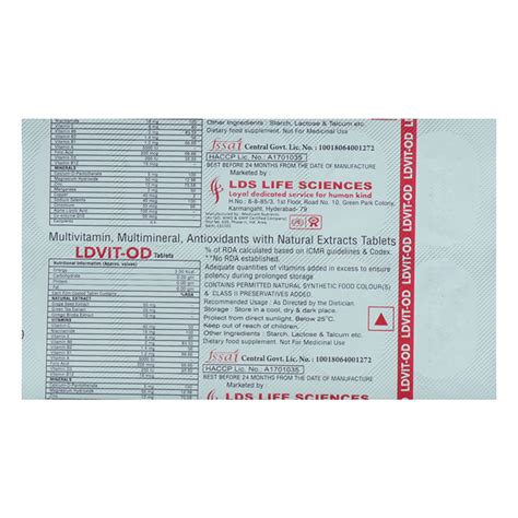 Ldvit-OD Tablet | Uses, Side Effects, Price | Apollo Pharmacy