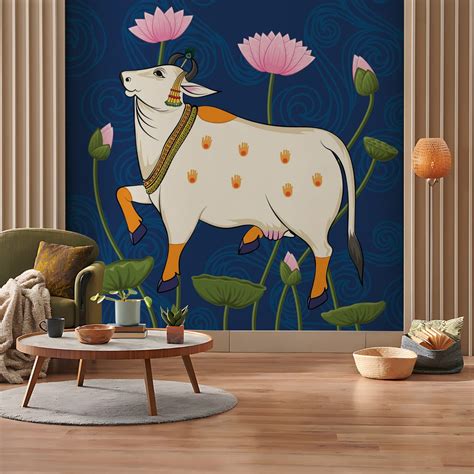 Rajasthani Pichwai Art Wallpaper – Myindianthings