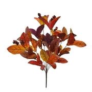 Buy Mainstays 19.5 Artificial Plant Red Mango Leaf Glitter Bush Online ...