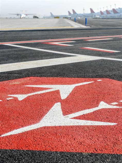 Marking of asphalt roads, parking lots, airports and transport routes ...