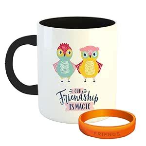 Buy YaaNaa - Happy Friendship Day Coffee Mug with 1 Friendship Band ...