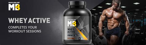 MuscleBlaze Whey Active Protein Supplement Powder (Chocolate, 1 Kg / 2. ...