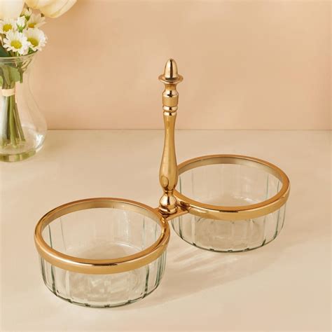 Buy Hoovu Glass Divided Serving Bowl - 600ml from Home Centre at just ...