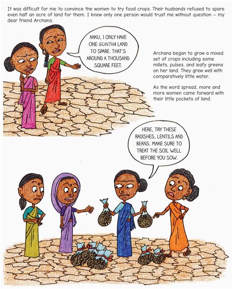 This comic book shows how Godavari Dange worked with women farmers to ...