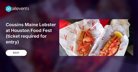 Cousins Maine Lobster at Houston Food Fest (ticket required for entry ...