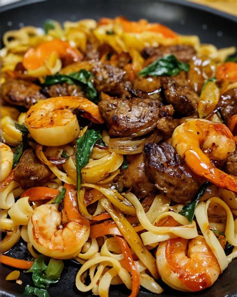 Steak Shrimp Stir-Fried Noodles – A Journey of Flavors – Recipes Flavor