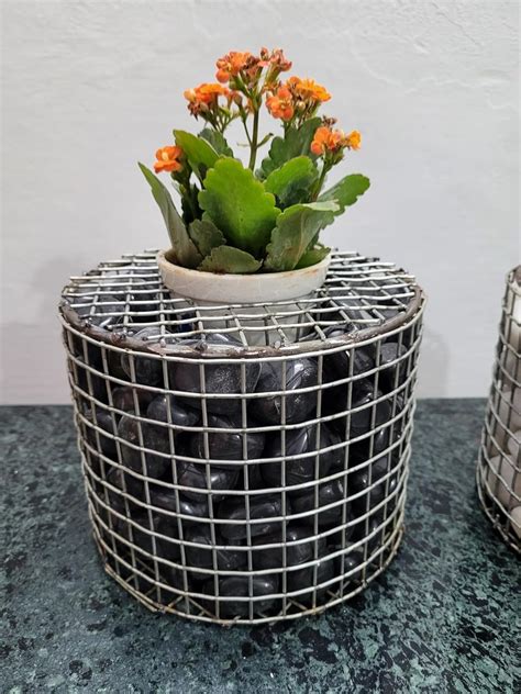 Buy R&M RM Gabion Planter Stone Basket Garden Decoration Steel 8inch ...