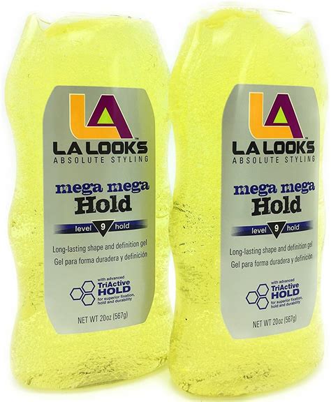 Amazon.com : La Looks Gel #9 Mega Mega 20 Ounce (Yellow) (591ml) (2 ...