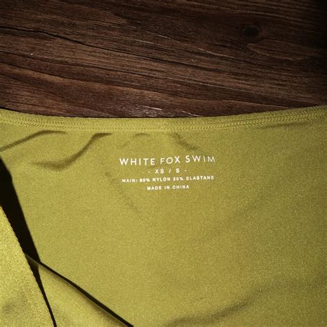 Green White Fox Swim Cover -White Fox -Size... - Depop