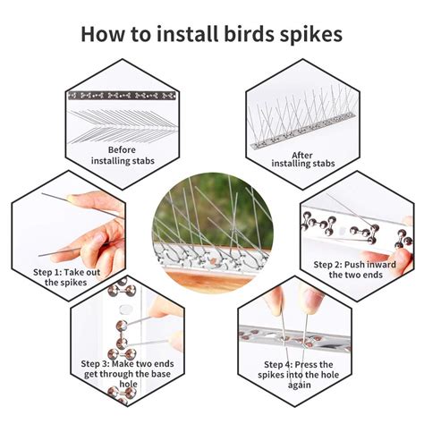 Recie Bird Spikes for Pigeons and Other Small Birds-16 Pack Cover 17 ...