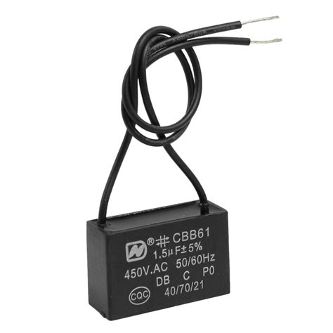 CBB61 AC 450V 1.5uF 50/60 Hz Wire Motor Run Capacitor: Amazon.in ...