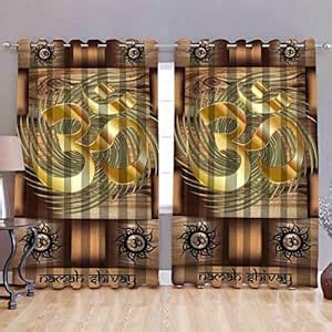 BELLA TRUE Digital Printed Multicolor Window Curtains (4X5 Feet, Set of ...