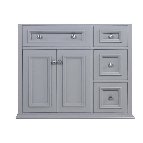 Jacuzzi SALONE 36-in Grey Undermount Single Sink Bathroom Vanity with ...