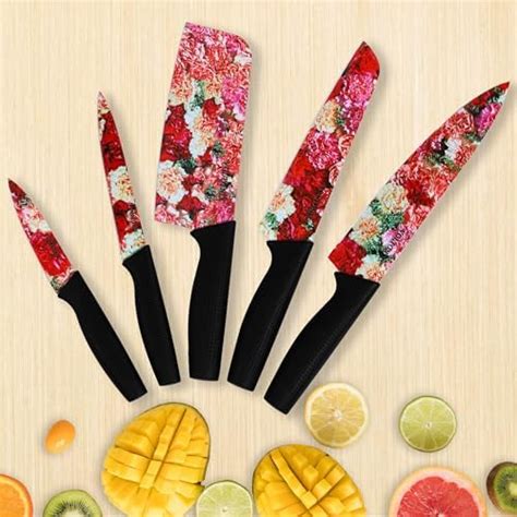 Buy Pigeon by Stovekraft Edge Flora Stainless Steel Knife 3Pc Set (Blue ...