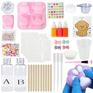 HASTHIP® DIY Squishy Making Kit,Kids 3D Silicone Mould Kit Cute Soft ...