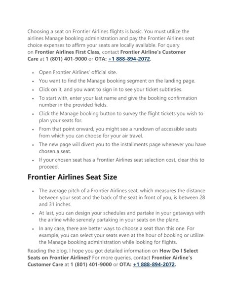 PPT - How Do I Select Seats on Frontier Airlines? PowerPoint ...