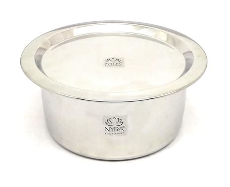 Buy Nyra® Stainless Steel Tope with Lid Induction Compatible Patila ...