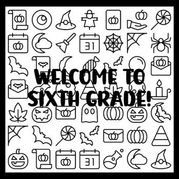 Halloween Collaborative Art Activity, WELCOME TO SIXTH GRADE! 3 by 3 ...