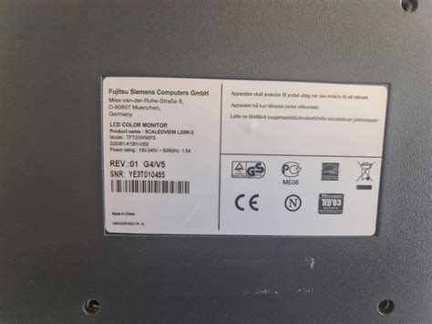Fujitsu Siemens Computers GmbH LCD Color Monitor TFT20W90PS (VGA) | eBay.de