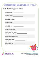 Multiplication and division by tens - Worksheet No.2 | Worksheets ...