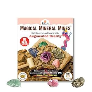 Buy Gemstone Excavation kit- AR Gemstone Digging Kit with 10 Real ...