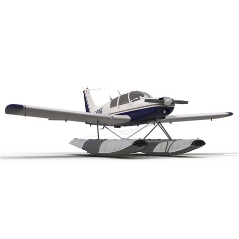 3D Light Aircraft Piper PA 28 Cherokee Seaplane Rigged 2 model | 3D ...