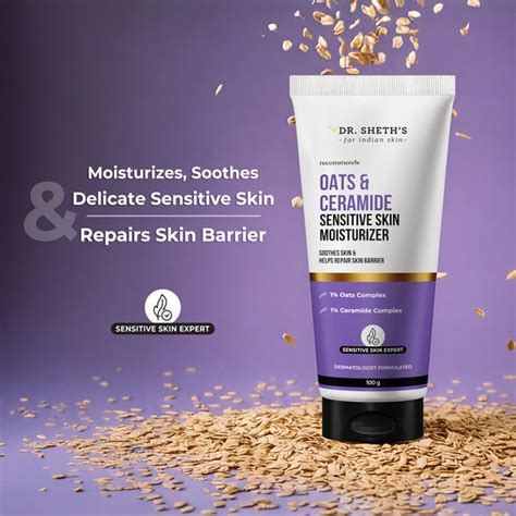 Oats & Ceramide Sensitive Skin Moisturizer - 100g – Dr Sheth's