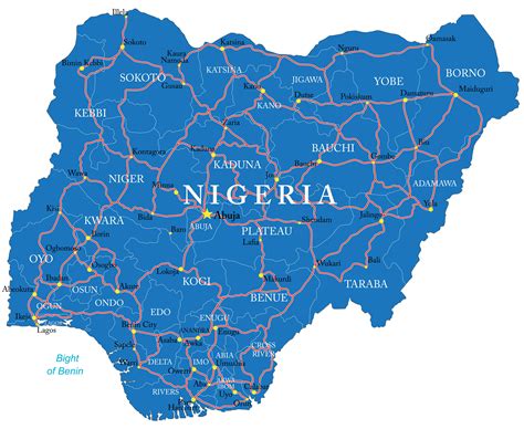 Nigeria Map - Guide of the World