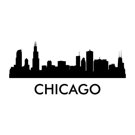 Free Chicago Skyline Silhouette Vector, Download Free Chicago Skyline ...