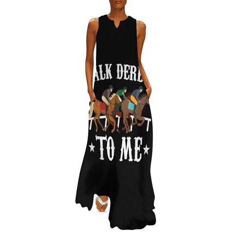 Talk Derby To Me Horse Racing Gift Long Dress dress women summer 2025 ...