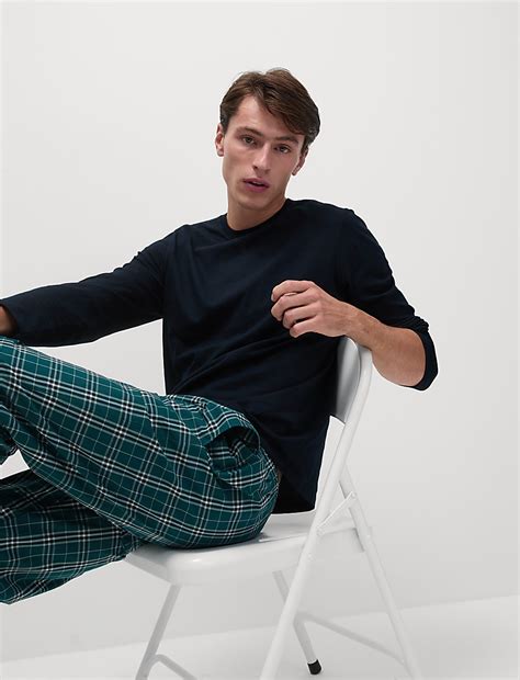 Buy Pure Cotton Checked Pyjama Set at Marks & Spencer