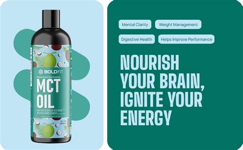 Boldfit MCT Oil C8 C10 Vegan Coconut Derived MCT for Keto and Paleo ...