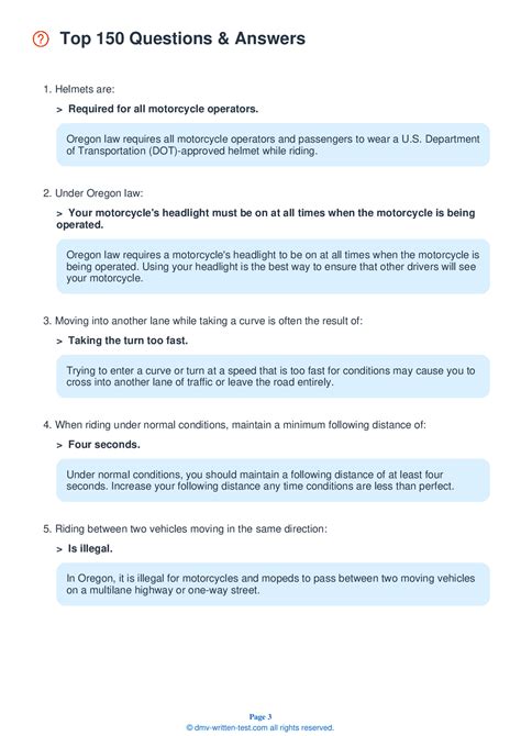 FREE Oregon Motorcycle Permit Test 15 - Real 2025 DMV Test Questions