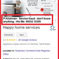 Happy Home Services - Mogappair - Washing Machines — P Krishnan - Happy ...