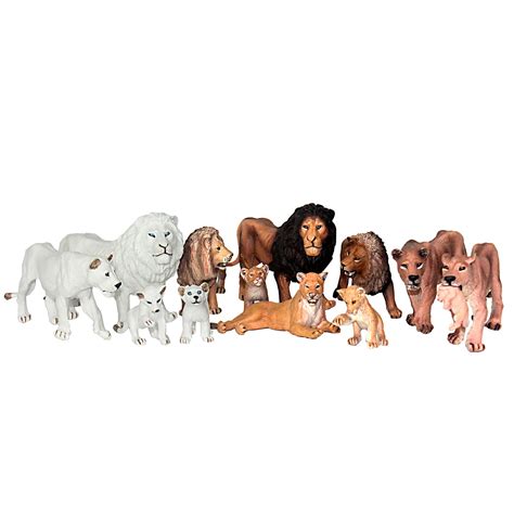 Funshowcaseafrican Jungle Animals Toy Lions Figure Realistic Plastic ...