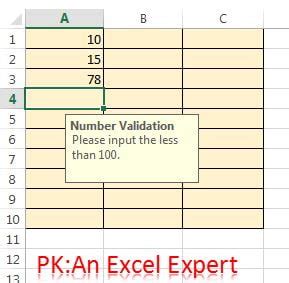 Image result for Data Validation Input Message