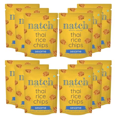 Natch Thai Sticky Rice Chips, Gluten Free Healthy Snacks, Vegan, Party ...