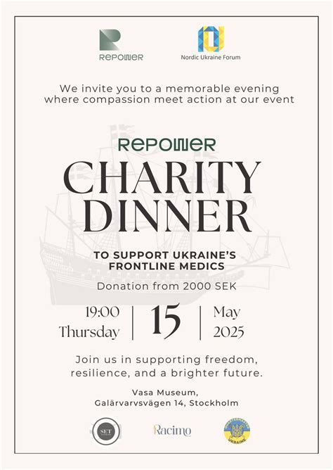 Repower Charity Dinner, Vasamuseet / The Vasa Museum, Stockholm, 15 May ...