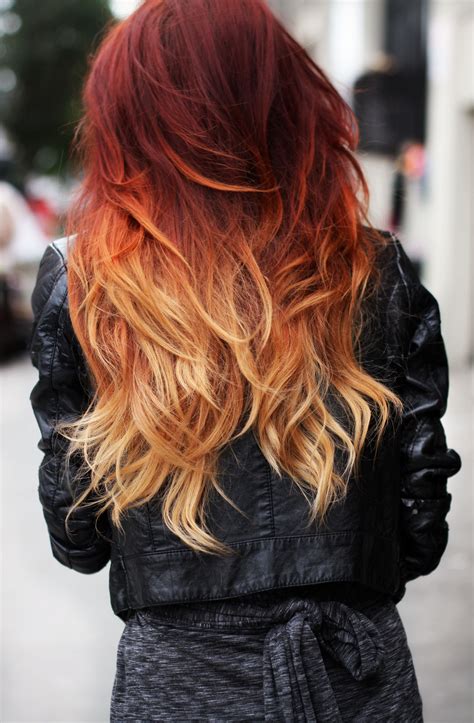 Red And Blonde Ombre Hair