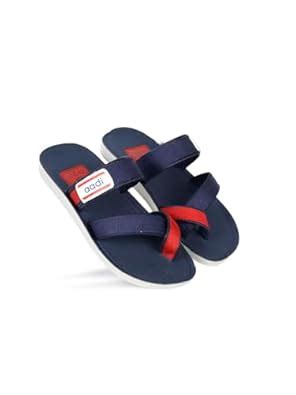 AADI Men's Red Synthetic Leather Outdoor Casual Sandals & Floaters ...