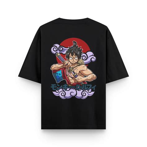 Luffy from One Piece Anime Wano Arc Oversized Tshirt – Kaihama