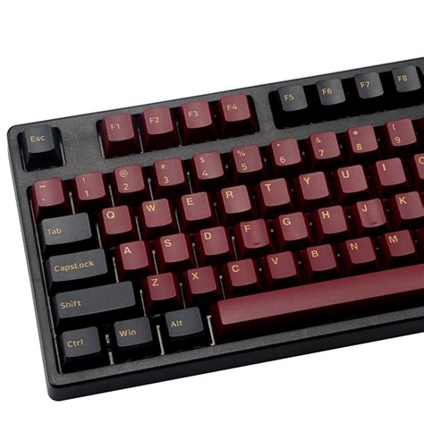 Buy PBT Keycaps 150 Keys Double Shot Cherry Profile Thick PBT Red ...