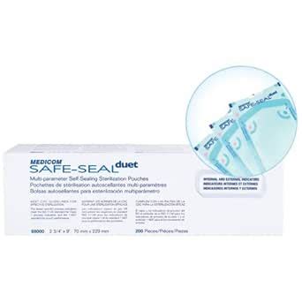 Medicom 88010 SafeSeal Quattro Pouch 3.5x9 (Pack of 200) : Amazon.in ...