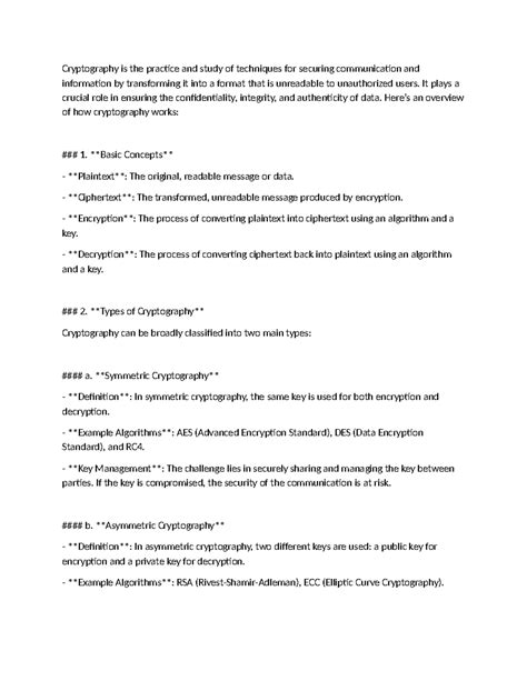 Cryptography - Summary & Techniques for Ptexam: Complete Study Guide ...