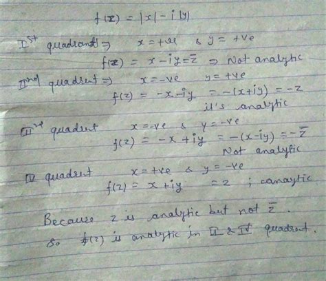 Analytic complex function