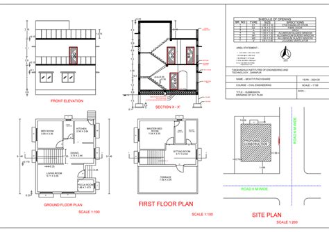 G+1 Building Drawing Components - Civil Engineering Submission - Studocu